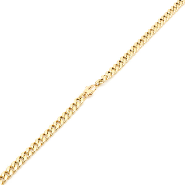 Collar eslabón barbado en oro amarillo 14 kilates.