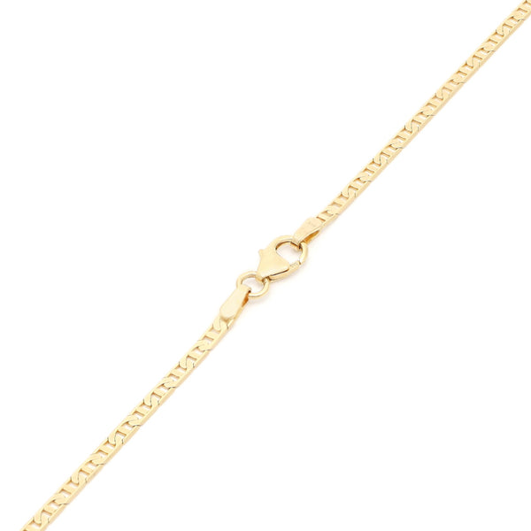 Collar eslabón nudo marino en oro amarillo 14 kilates.
