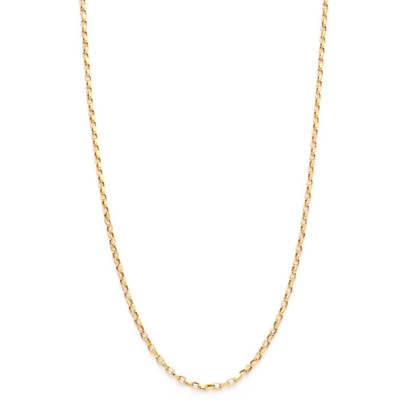 Collar eslabón cruzado en oro amarillo 14 kilates.