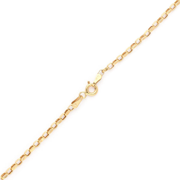 Collar eslabón cruzado en oro amarillo 14 kilates.