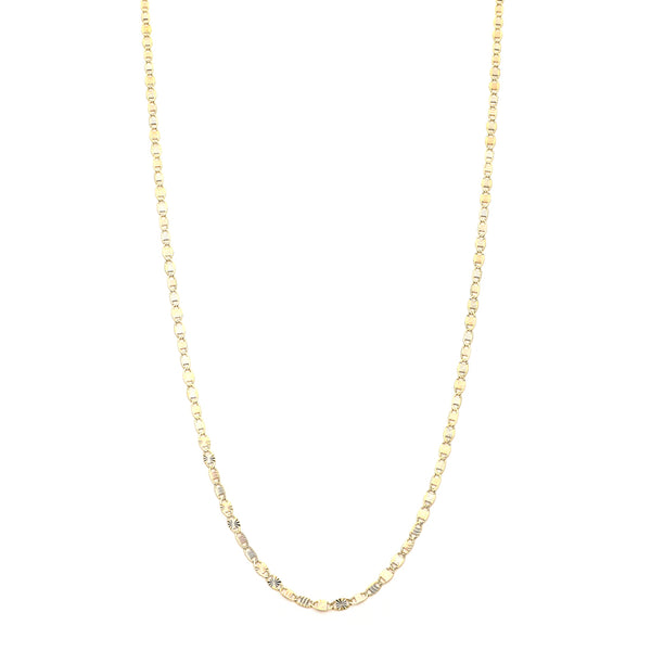 Collar eslabón nudo marino en oro amarillo 14 kilates.