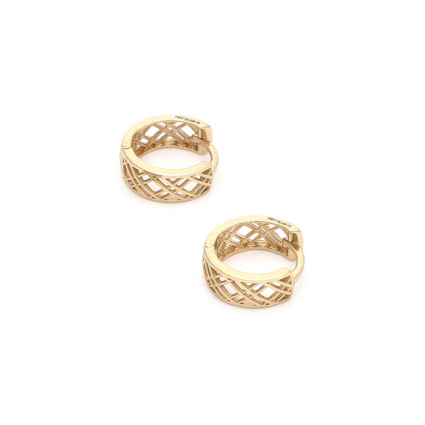 Arracadas caladas en oro amarillo 14 kilates.