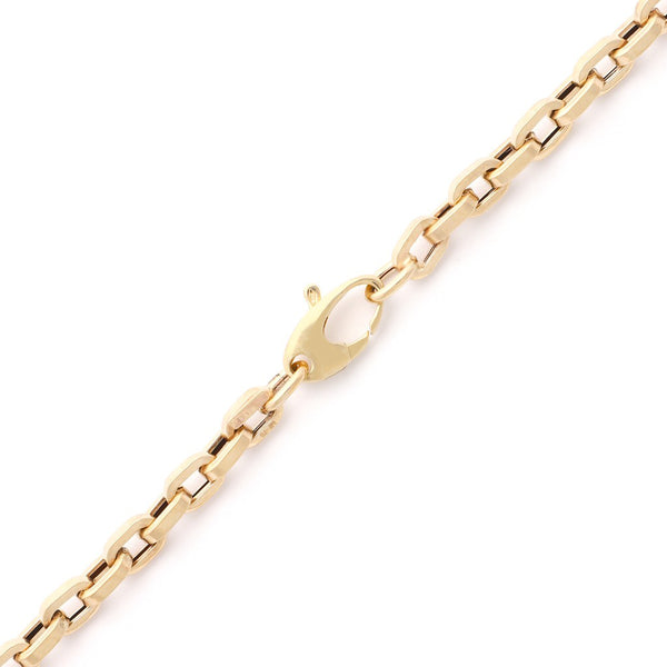 Collar eslabón cruzado en oro amarillo 14 kilates.