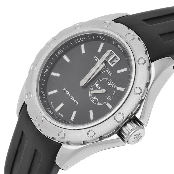 Reloj Raymond Weil para caballero en acero inoxidable y caucho