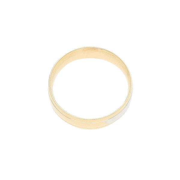 Argolla diseño especial en oro dos tonos 14 kilates.