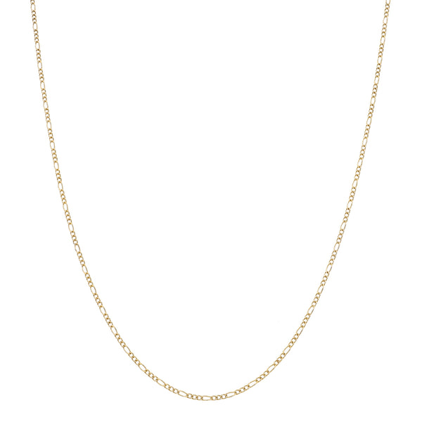 Collar de tres eslabones por uno en oro amarillo 14 kilates.