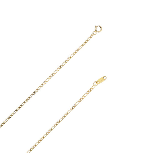 Collar de tres eslabones por uno en oro amarillo 14 kilates.