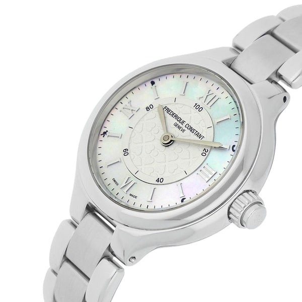 Reloj Frederique Constant para dama en acero anoxidable.
