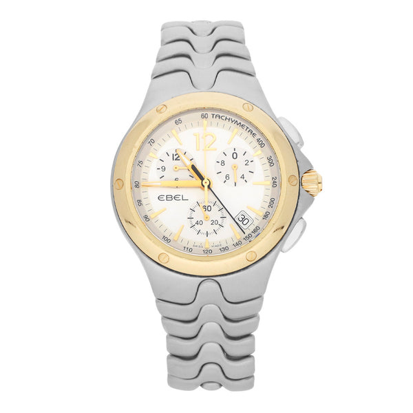 Reloj Ebel para caballero modelo Sportwave con bisel en oro amarillo 18 kilates.