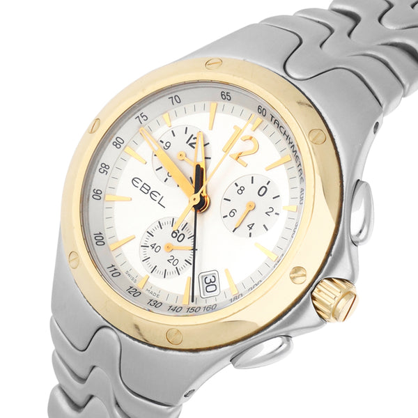 Reloj Ebel para caballero modelo Sportwave con bisel en oro amarillo 18 kilates.
