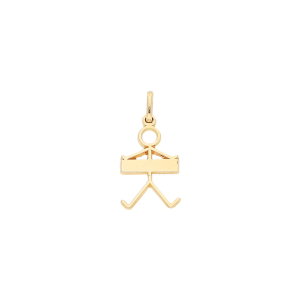 Dije diseño especial motivo niño en oro amarillo 14 kilates.