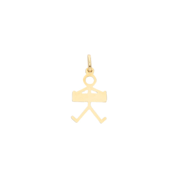 Dije diseño especial motivo niño en oro amarillo 14 kilates.