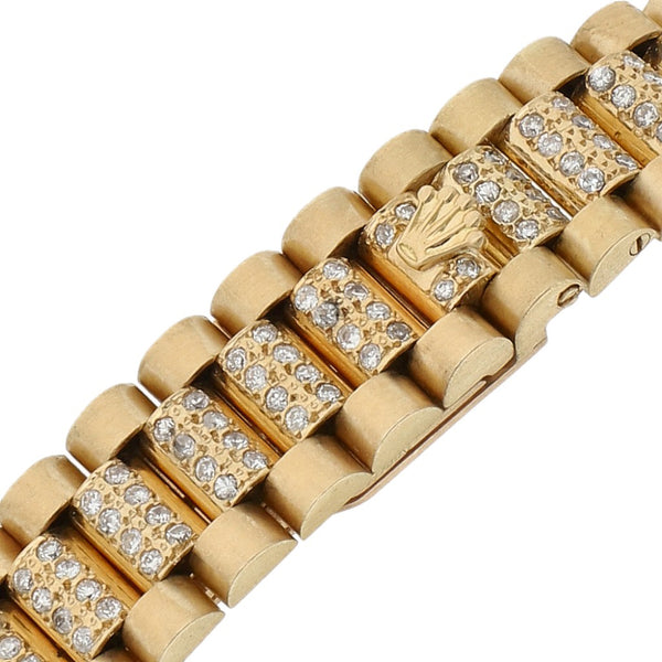 Reloj Rolex para dama modelo Oyster Perpetual DateJust en oro amarillo 18 kilates.