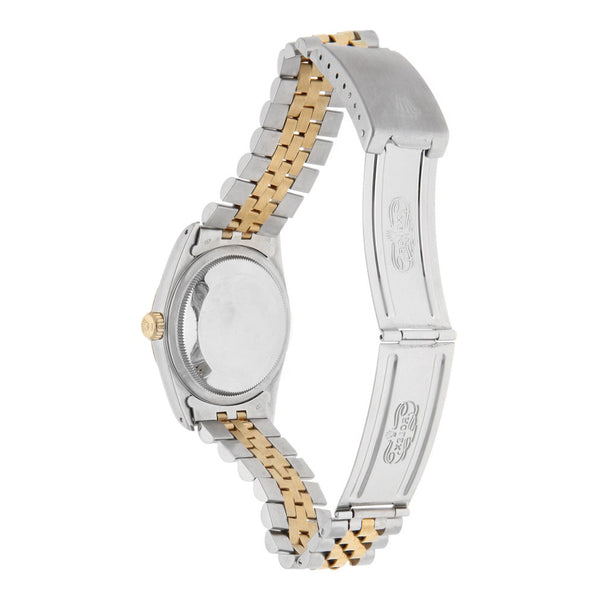 Reloj Rolex para caballero modelo Oyster Perpetual DateJust vistas en oro amarillo 18 kilates.