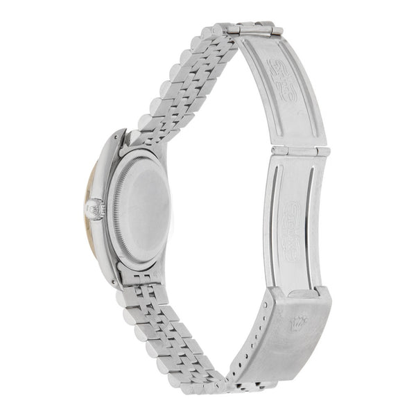 Reloj Rolex para caballero modelo Oyster Perpetual DateJust bisel en oro blanco 18 kilates.