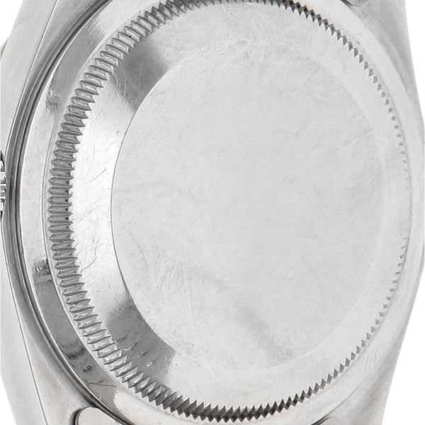 Reloj Rolex para caballero modelo Oyster Perpetual DateJust bisel en oro blanco 18 kilates.