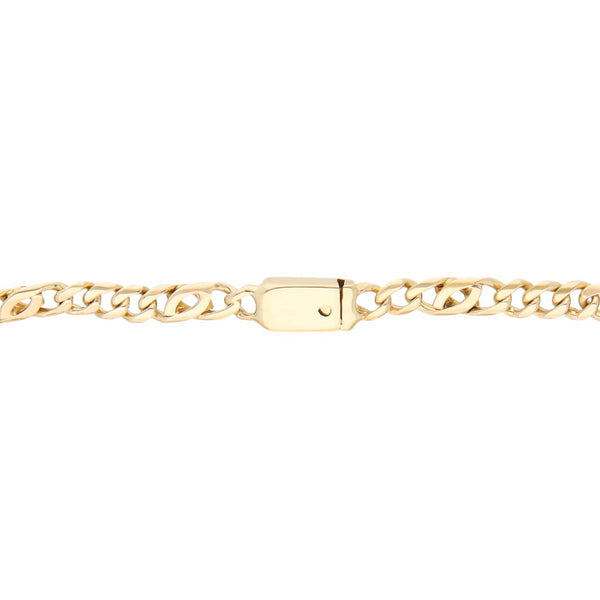 Esclava eslabón combinado en oro amarillo 14 kilates.