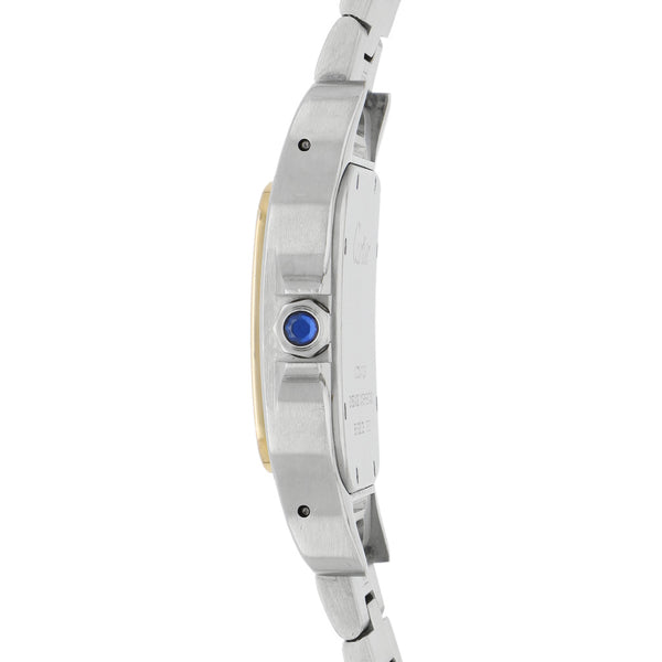 Reloj Cartier para caballero modelo Santos Galbée vistas en oro amarillo 18 kilates.