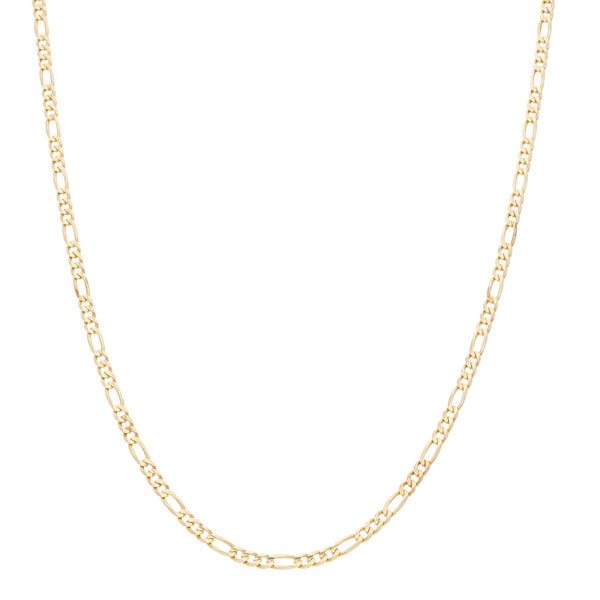 Collar de tres eslabones por uno en oro amarillo 14 kilates.