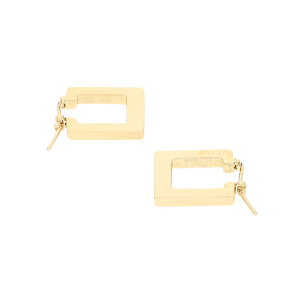 Arracadas estilizadas en oro amarillo 18 kilates.