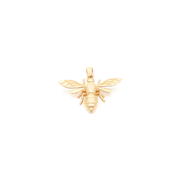 Dije diseño especial motivo abeja en oro amarillo 14 kilates.