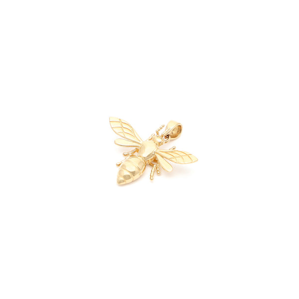 Dije diseño especial motivo abeja en oro amarillo 14 kilates.