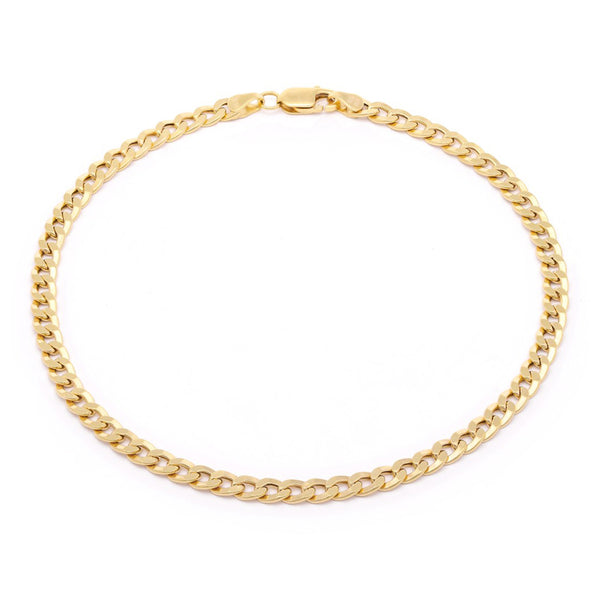 Pulsera eslabón encontrado en oro amarillo 14 kilates.