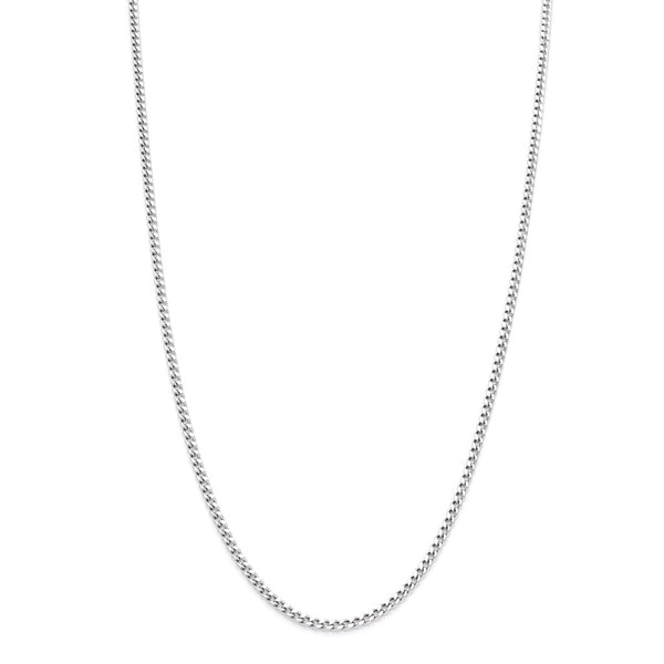 Collar eslabón encontrado en oro blanco 14 kilates.