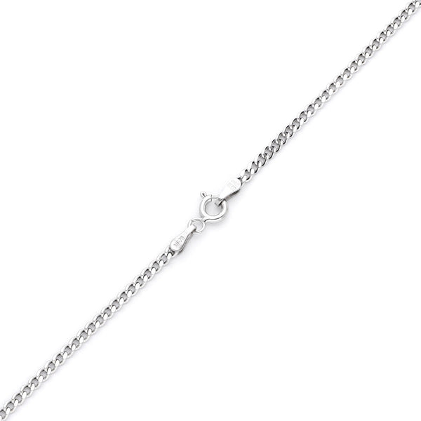 Collar eslabón encontrado en oro blanco 14 kilates.