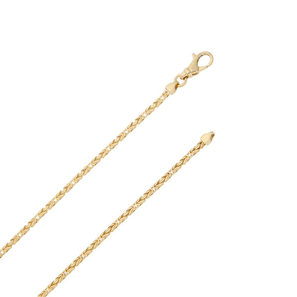 Collar eslabón tejido en oro amarillo 14 kilates.