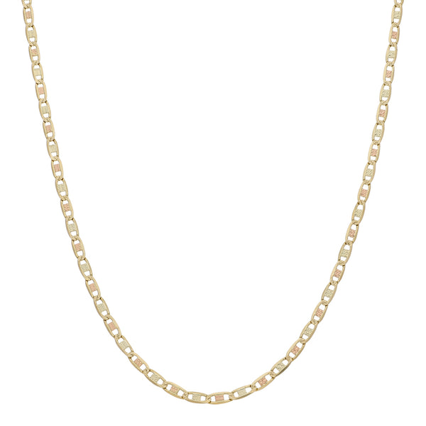 Collar eslabón nudo marino en oro amarillo 14 kilates.