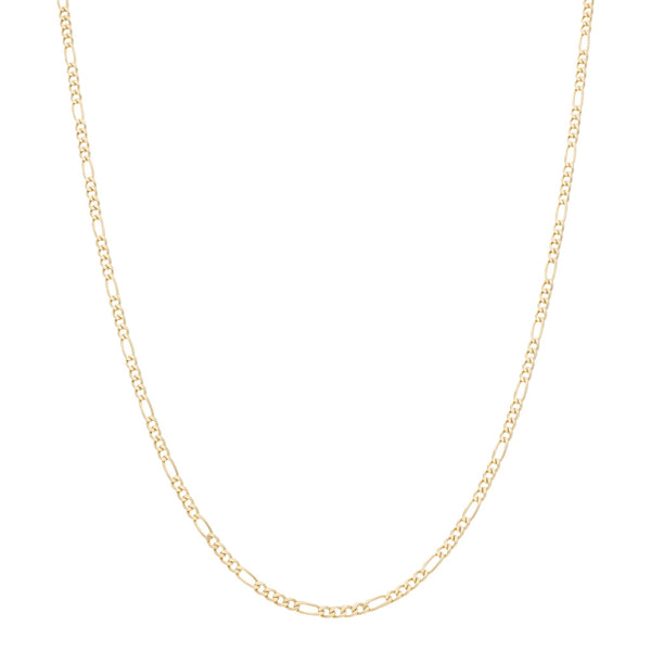 Collar de tres eslabones por uno en oro amarillo 14 kilates.