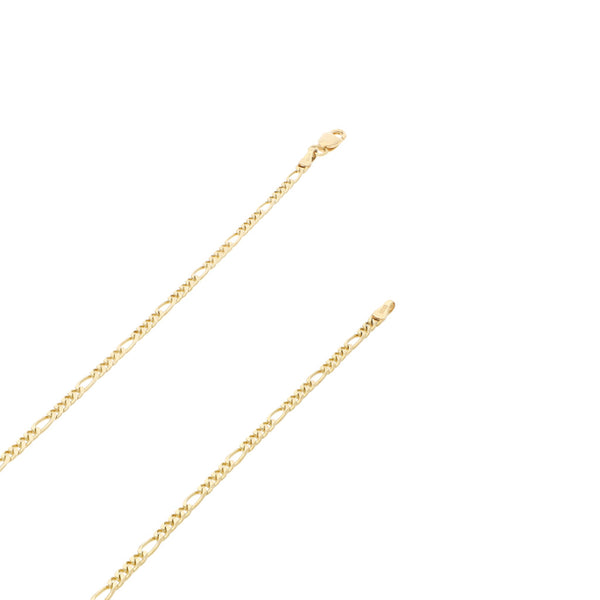 Collar de tres eslabones por uno en oro amarillo 14 kilates.