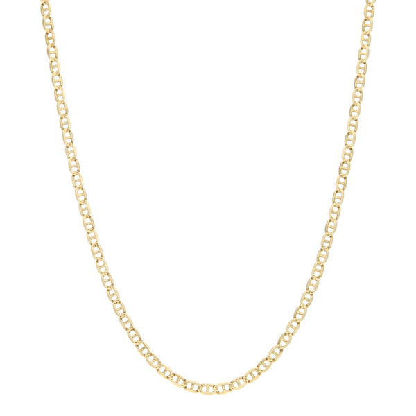 Collar eslabón nudo marino en oro amarillo 14 kilates.
