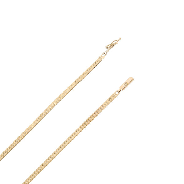 Collar eslabón planchado en oro amarillo 14 kilates.