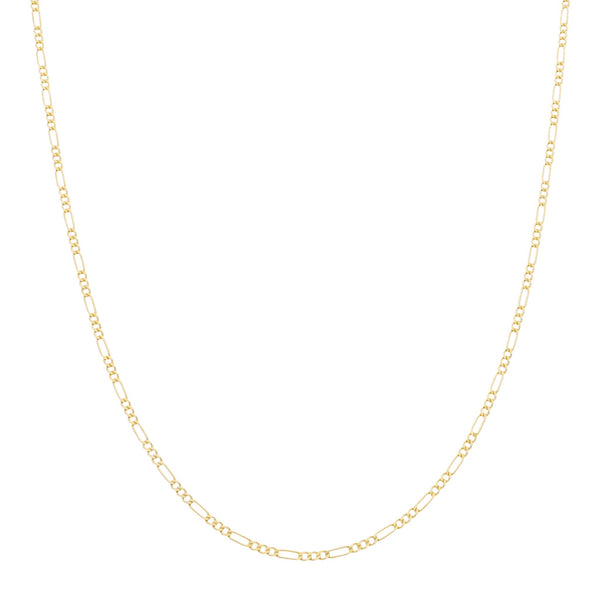 Collar de tres eslabones por uno en oro amarillo 14 kilates.