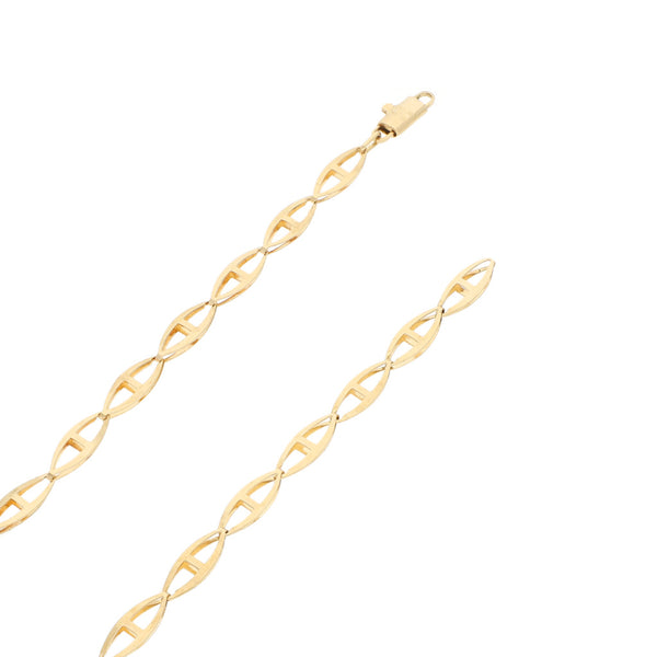 Collar eslabón laminado en oro amarillo en oro amarillo 14 kilates.