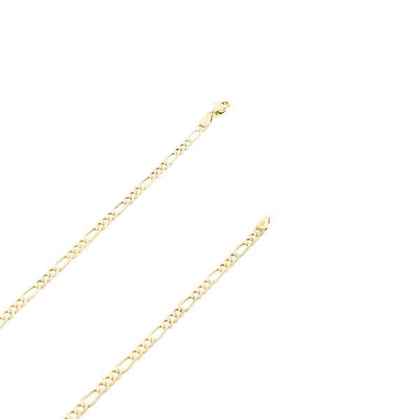 Collar de tres eslabones por uno en oro amarillo 14 kilates.