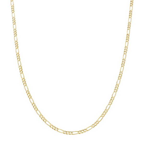 Collar de tres eslabones por uno en oro amarillo 14 kilates.