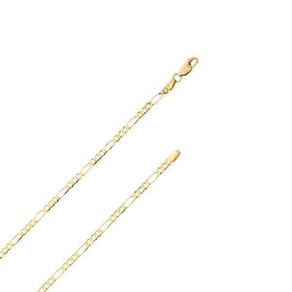 Collar de tres eslabones por uno en oro amarillo 14 kilates.