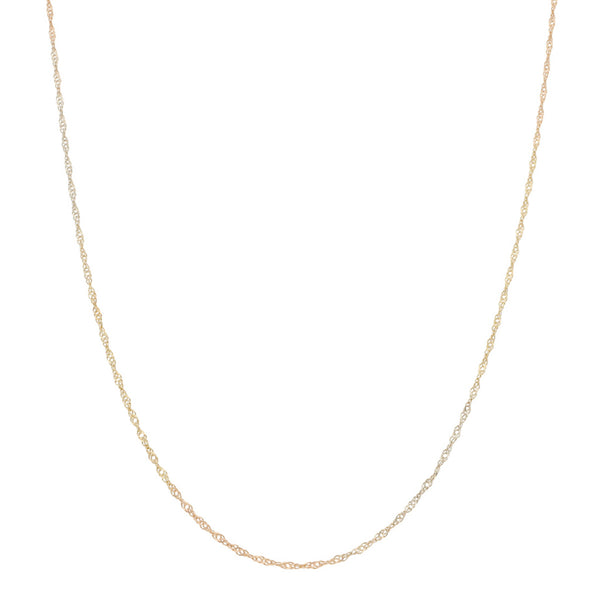 Collar torzal en oro tres tonos 14 kilates.