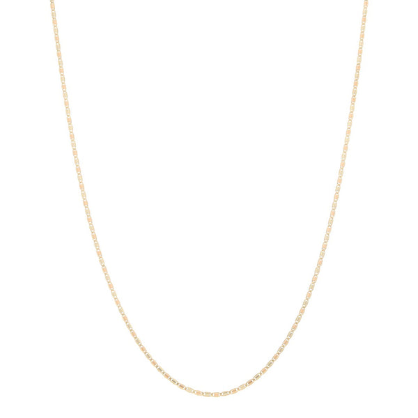 Collar eslabón nudo marino en oro tres tonos 14 kilates.
