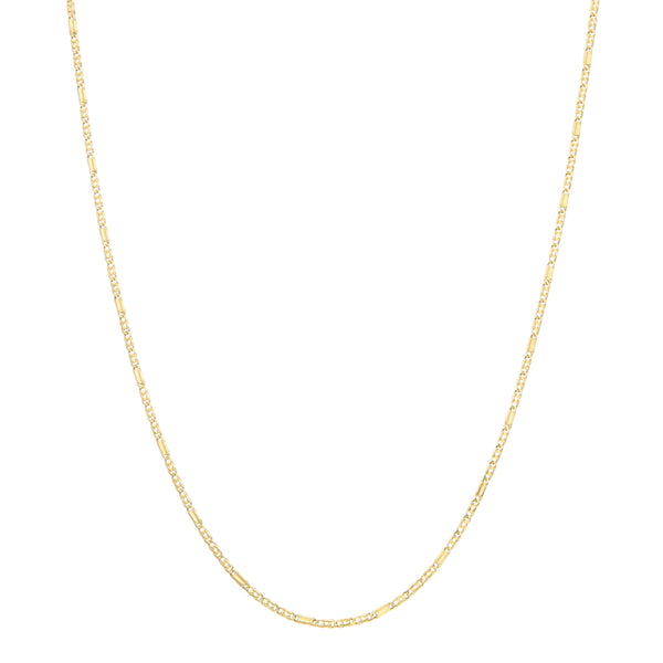 Collar eslabón combinado en oro amarillo 14 kilates.