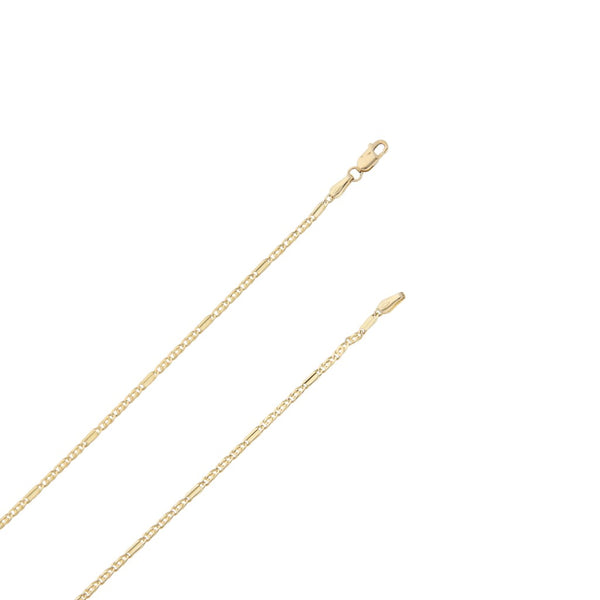 Collar eslabón combinado en oro amarillo 14 kilates.