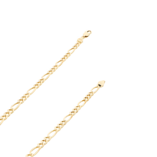 Collar de tres eslabones por uno en oro amarillo 14 kilates.