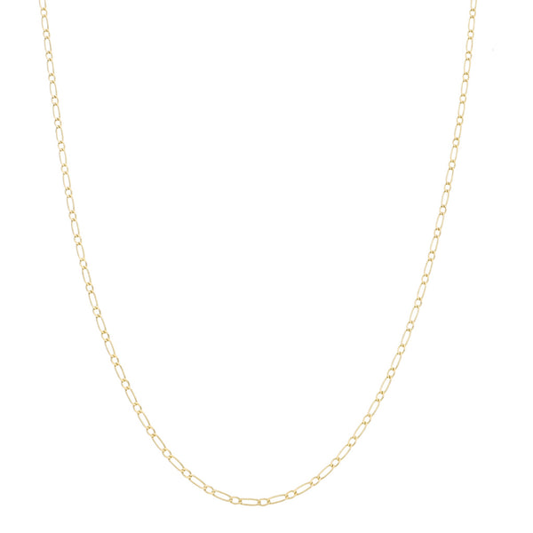 Collar eslabón combinado en oro amarillo 14 kilates.
