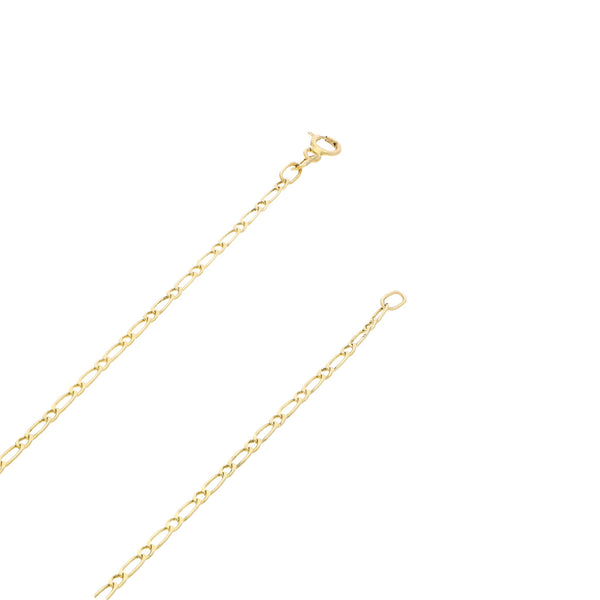 Collar eslabón combinado en oro amarillo 14 kilates.