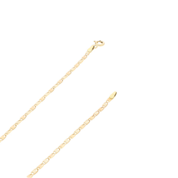 Collar eslabón nudo marino en oro amarillo 14 kilates.