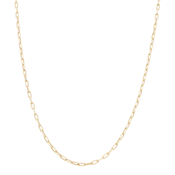Collar eslabón cruzado en oro amarillo 14 kilates.