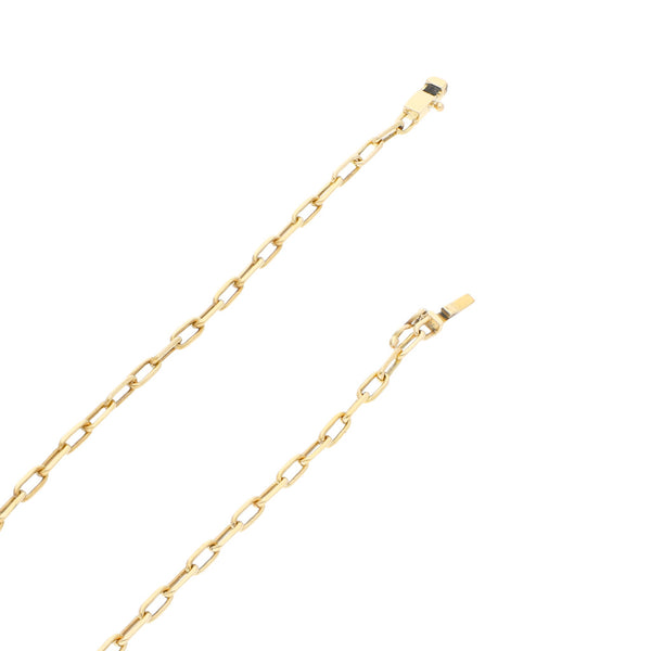 Collar eslabón cruzado en oro amarillo 14 kilates.